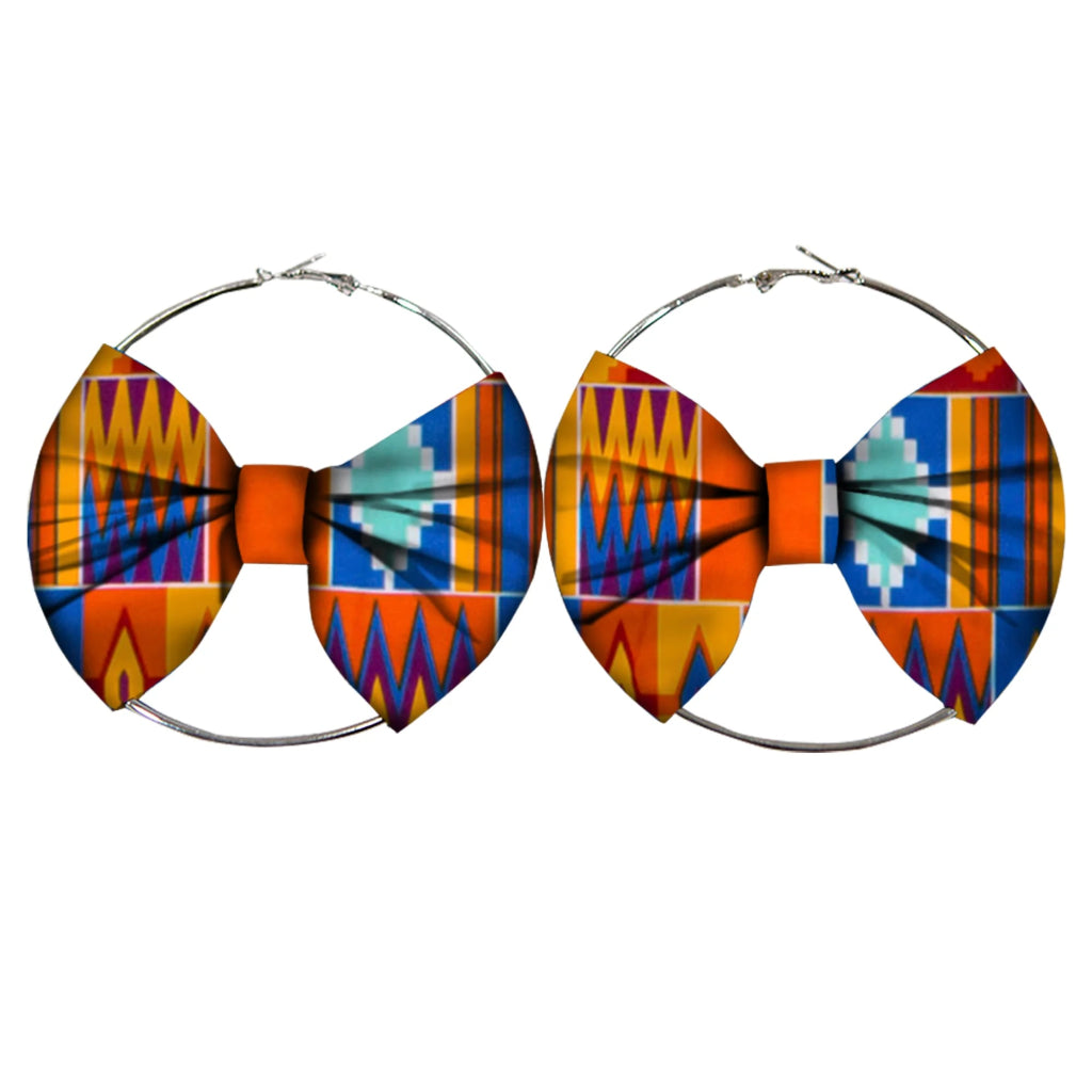Women’s African Fashion Earrings – Handmade Circle Statement Accessories - Free Delivery Worldwide only at Flexi Africa