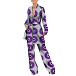 Women’s African Fashion Outfit – Ankara Trench Coat and Long Pants Set - Free Delivery Worldwide only at Flexi Africa