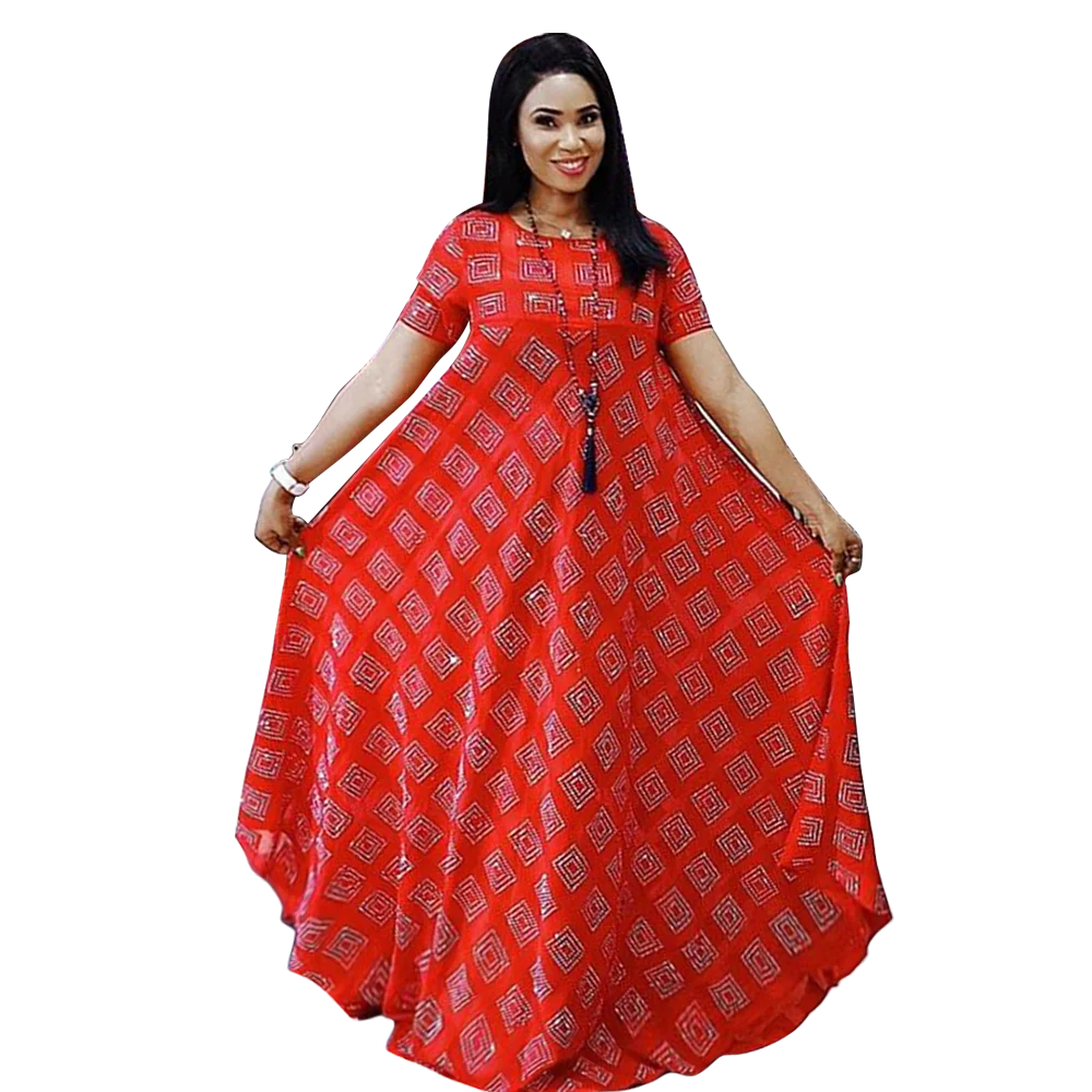 Women’s African Geometric Print Dress – Dashiki Summer Pullover Outfit - Free Delivery Worldwide only at Flexi Africa