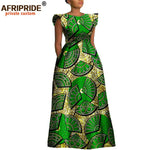 Women’s Ankara Dashiki Print Floor - Length A - Line Dress - Free Delivery Worldwide only at Flexi Africa