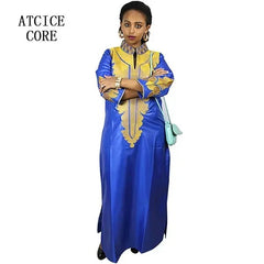 Women's Long Sleeve Dashiki Dress – Traditional African Bazin Riche Dress (No Scarf) - Free Delivery Worldwide only at Flexi Africa