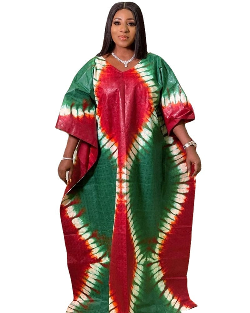Stylish and Vibrant African Dresses for Women: Embrace the Essence of Africa with Polyester Printing - Flexi Africa - Flexi Africa offers Free Delivery Worldwide - Vibrant African traditional clothing showcasing bold prints and intricate designs